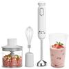 MULIN Frullatore a Immersione 4 in 1, 600W con Velocità Regolabile e Protezione Anti-Schizzo, Include Frusta, Bicchiere e Tritatutto, Ideale per Zuppe, Salse e Frullati in Cucina