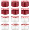 Devitre Set di 12 barattoli per marmellata, 250 ml, con coperchio e adesivi