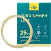 SF 25FT Short Euro Nymph Level Line 0,55mm Linea di pesca a mosca galleggiante con 1 anello saldato 25FT/7,6M Linea di mosca