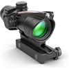 Mifhnby Cannocchiale da puntamento 4x32 con reticolo a croce rosso-verde e nero (Green Cross)