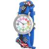 CHAOTECHY Orologio da polso per bambini per ragazze e ragazzi, facile da leggere per imparare a leggere l'orologio, Automobile da corsa, cinghia