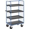 eurokraft pro Carrello a ripiani con sponde grigliate eurokraft pro