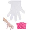 KGDUYC 100 pcs guanti in paraffina,inserti per i tamponi del bagno di paraffina, guanti in plastica trasparente per il trattamento con cera a caldo del salone di colorazione dei capelli