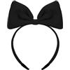 WLLHYF Cerchietti per Capelli Fascia per Capelli Bowknot Rossa Moda Cerchio per Capelli Carino Grande Copricapo Accessori Per Capelli per Donne Ragazze Festa Cosplay Natale Regalo di Halloween (Nero)