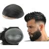 Mprosthesis Parrucca in PU per uomini posticci 25,4 x 20,3 cm Sistema di sostituzione capelli umani 0,04 mm Pensée Pensée Peau Cheveux Protesi Patch Units Implant