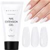 Makartt Gel Ricostruzione Unghie - Poly Nail Gel Acrilico per Unghies Ispessente, Estensione Unghie Gel a Lunga Durata, Acrygel Builder Nail Gel per Principianti e Professionisti, 50ML(Wisp of White)