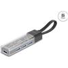 DELOCK 4 Port USB Hub 5 Gbps mit USB-A/C transparentes Gehäu