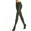 FALKE Family W Ti cotone sostenibile tinta unita 1 pezzo, Collant Donna, Verde Artichoke 7436, 40-42