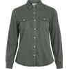 Vila VIBISTA Denim Shirt/su-Noos Camicia in Denim, Duck Green, M, Duck Green, M