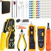 MAYLINE-TECH MAYLINE RJ45 Cat6 Cat5 Pinza Crimpatrice Strumento di Rete Professionale per Prese Tester di LAN Cavo Ethernet Cat7 Cat6a RJ11, Rete di Strumenti (Blu)