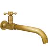 KOPYFANTAP Rubinetto da Esterno a Muro in Ottone Antico, Rubinetto a Parete Giardino Acqua Fredda, Girevole a 360° Rubinetti Bronzo Lungo per Lavabo Lavello e piscina, 24cm