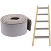 ANMOO Copertura morbida per scaletta per letto a castello da 2 m, con forte adesivo, larghezza 80 mm, protezione di ricambio per scaletta per scale, gradini per piedi, angolo comfort - grigio