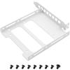 YAODHAOD Staffa di montaggio per pannello posteriore da 2,5/3,5, slot PCI per SSD PCI, 2 x 2,5 pollici SSD a PCI (bianco 3,5, slot PCI 13,7 cm)