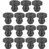 PATIKIL Tappo per Fori in Silicone 5 mm / 3/16, Tappo in Siliconica per Foro 1/8 ID, 15Pz Passacavi Anello Occhiello Guarnizione per Foro Cavo Firewall Automobilistico, Nero
