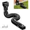 ALKNOT Prolunga flessibile per grondaia, tubo di scarico, flessibile, rotonda, per tubo di scarico 80/100 mm, allungabile da 47 a 150 cm, prolunga per grondaie, 1 pezzo (nero)