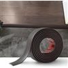 Zayejod Striscia di transizione per pavimenti in PVC da 1,2 m, strisce di copertura per pavimenti laminati, strisce divisorie per porte in PVC autoadesive, profilo piatto laminato, bordatura per bordi di