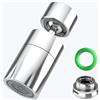 Esufeir 360 giradischi aeratore rubinetto cucina FM22/M24 con adattatore,estensione diffusore atomizzatore universale, ugello testa filtro estensore rubinetto lavabo,prolunga soffione dosatore