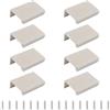 MOROBOR 8 maniglie a scomparsa in cashmere grigio, in lega di alluminio, maniglie per cassetti in stile moderno, per casa, cucina, porta, armadio, 50 mm