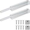 Tolenre 2 Pezzi Push Pull per Ante, Apertura a Pressione Ante Chiusura Magnetico, Scrocco Magnetico Chiusura Magnetica, per Sportelli con Chiusura Morbida per Cassetti Armadio Cucina (Argento)