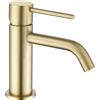 Friota Rubinetto da bagno in oro spazzolato, monouso, anti-ruggine, senza piombo, in acciaio inox con tubo di ingresso, moderno monoforo, per guardaroba, roulotte e W.C