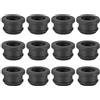PATIKIL Tappo per Fori in Silicone 19mm / 3/4, Tappo in Siliconica per Foro 9/16 ID, 12Pz Passacavi Anello Occhiello Guarnizione per Foro Cavo Firewall Automobilistico, Nero