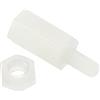 PATIKIL M3 Distanziale Viti 40pz Nylon Esagonale PCB Distanziali Dadi per Schede Madri, Computer Custodie, Circuito Schede, Elettronica, (10mm+6mm, Bianco)