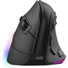 Mars Gaming MM-SK, Mouse Gaming Wireless Verticale, Design Ergonomico, Illuminazione RGB Chroma, Sensore Ottico Pixart 8400DPI, Switch Meccanici Huano, 9 Pulsanti Programmabili, Mouse Tri-Mode, Nero