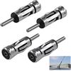 Ksywydu Set 4 Pezzi Adattatore Antenna Autoradio DIN Maschio a ISO Femmina - Connettore Coassiale 150 Ohm a 50 Ohm - Convertitore Universale Stereo per Auto, Veicoli, Radio, Amplificatore, Ricetrasmettitore