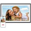 BIGASUO 64GB 15,6 Cornice Digitale Foto Frameo WiFi Nero Bianco - 1920 * 1080P FHD IPS Touch Screen Cornici per Foto Elettroniche Grandi, Rotazione Automatica, Montaggio a Parete, Condivisione di Foto e