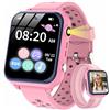 POKUJNFY Smartwatch Bambini per Bambino Bambina - Chiamate Telefono SOS 16 Giochi Fotocamera HD Video MP3 Musica Calcolatrice Sveglia Timer - Digitale Orologio Smartwatch Bambini