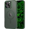 Nekiyo Tech Progettato per iPhone 15 Pro con custodia Aerospace-Grade Aluminum Lens Guard, Protezione militare contro cadute Design sottile traslucido opaco con copertura anti-impronte 6.1 verde