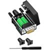 YIOVVOM Connettore DB9 Breakout a terminale di cablaggio RS232 D-SUB maschio adattatori seriali Port Breakout Board modulo senza saldatura con custodia (connettore maschio)