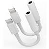 Kefiany Adattatore da Lightning a Jack 3,5 mm (Set di 2) per iPhone 14 Pro Max Cuffie Connettore AUSSIARE Cavo Audio Certificato per Apple MFI Splitter Auto Mp3 per Ipad Air Auricolare Prolunga Accessori