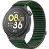 GIOPUEY Cinturini Compatibile con COROS Pace 3, Nylon Traspirante Sport Loop Cinturino in Morbido Nylon Intrecciato Strap Band - Darkgreen