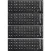 PATIKIL Francese Tastiera Adesivi 4pz Universale Tastiera Sostituzione Copertura Trasparente per Notebook Computer Scrivania Nero Sfondo Bianco Lettere
