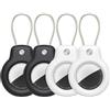 SPGUARD Compatibile con Apple AirTag Secure Holder con cavo, 4 Pack Air Tag Lock Case Keychain Portachiavi per chiavi, bagagli e altro ancora