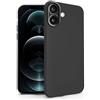 N NEWTOP Cover Compatibile per Apple iPhone 16, Custodia TPU SOFT Gel Silicone Ultra Slim Sottile Flessibile Case Posteriore Protezione Fotocamera Anti Urto Guscio Scocca Colorato Fina (Nero)