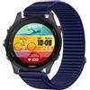 GIOPUEY Cinturini Compatibile con Garmin Forerunner 255, Nylon Traspirante Sport Loop Cinturino in Morbido Nylon Intrecciato Strap Band - Darkblue
