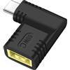 PNGKNYOCN Adattatore da USB C a punta sottile, adattatore da 90 gradi USB C maschio a punta sottile quadrata gialla 65w Adattatore caricabatterie PD compatibile