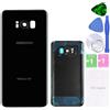 MovTEK Coperchio della Batteria Vetro Posteriore per Samsung Galaxy S8 Plus S8+ G955F Originale Copribatteria con Vetro Fotocamera (Nero Mezzanotte)