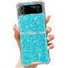 LCHULLE per Samsung Galaxy Z Flip4 5G Cover Glitter Ragazzeo,Blu chiaro