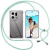 ISOI Cover con Cordino per Oppo Find X9 Pro, Custodia Trasparente con Collana Tracolla Laccio Collo Ultra Sottile Morbido TPU Silicone Antiurto AntiGraffio Case, Verde