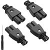 PNGKNYOCN IEC320 C7, cavo di prolunga AC 250 V, C7, per prese, lampade, piccoli dispositivi (confezione da 4)