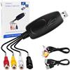 TCNEWCL Convertitore di file digitalizzato USB 2.0 Audio/Video, Scheda di acquisizione video Hi8 VHS a DVD, Grabber Video Capture per Windows 10/8/7/XP/Mac OS