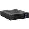 ICY DOCK Rack rimovibile Cage, Hot Swap Rack Case per 2 x 2,5 SAS/SATA HDD/SSD in 3,5 Bay (installazione su disco senza utensili) - ExpressCage MB742SP-B