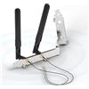 Bingfu Antenna WiFi Bibanda 2,4 GHz 5,8 GHz 8dBi RP-SMA Maschio + Cavo da Prise Micro Coaxiale 0.25mm + Copertura Slot PCI per Scheda di Rete Wireless Intel M.2 NGFF Router Adattatore WiFi Laptop PC