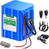 CITYORK 7800mAh 12,6V Batteria agli ioni di litio ricaricabile per Lampioni solari da esterno, telecamere CCTV, videocamere, lettori MP3, strisce LED e altro ancora