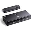 UGREEN HDMI Switch 4K 60Hz 3 in 1 out Commutatore 1080P UHD 3D Dolby Atmos con Telecomando IR Compatibile con PS5 PS4 Xbox Laptop PC TV Stick Box Chromecast Lettore Blu Ray Dvd Proiettore HDTV