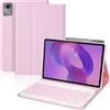 KTOITION Custodia per tastiera Lenovo Idea Tab 11 2025, tastiera Bluetooth wireless staccabile con copertura protettiva per tablet Lenovo idea Tab 11 pollici 2025 (TB-336ZU/TB-336FU), rosa