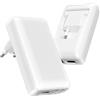 VPSUN Caricatore USB piatto, 3 porte angolato, alimentatore di rete USB C, piatto con caricatore rapido PD da 20 W, adattatore di alimentazione per iPad, iPhone 15/16, Samsung